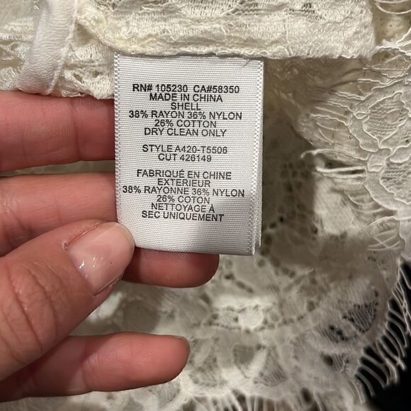 Joie Koda Floral Lace Blouse Peplum Top - Picture 7 of 7